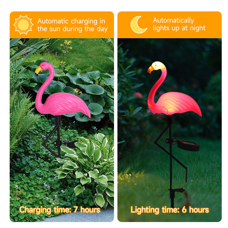 Solar Patio Ground Lantern Waterproof Stake Light Pathway Decor Solar Flamingo Light LED Outdoor 4