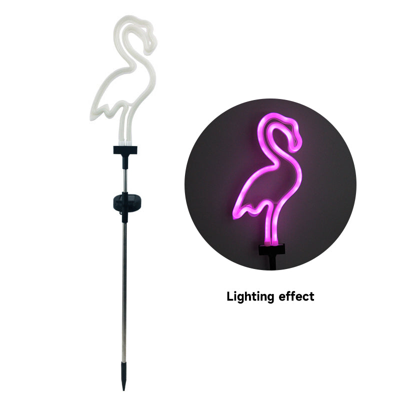 Solar Patio Ground Lantern Waterproof Stake Light Pathway Decor Solar Flamingo Light LED Outdoor 7