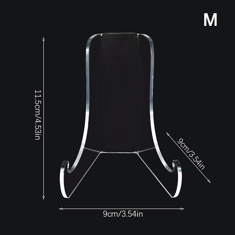Clear Acrylic Plate Stand Countertop Display Holder Tea Brick Artwork Easel Magazine Collection Rac 6