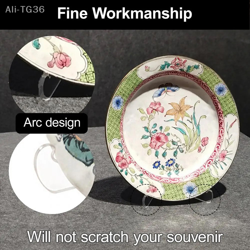 Clear Acrylic Plate Stand Countertop Display Holder Tea Brick Artwork Easel Magazine Collection Rac 4