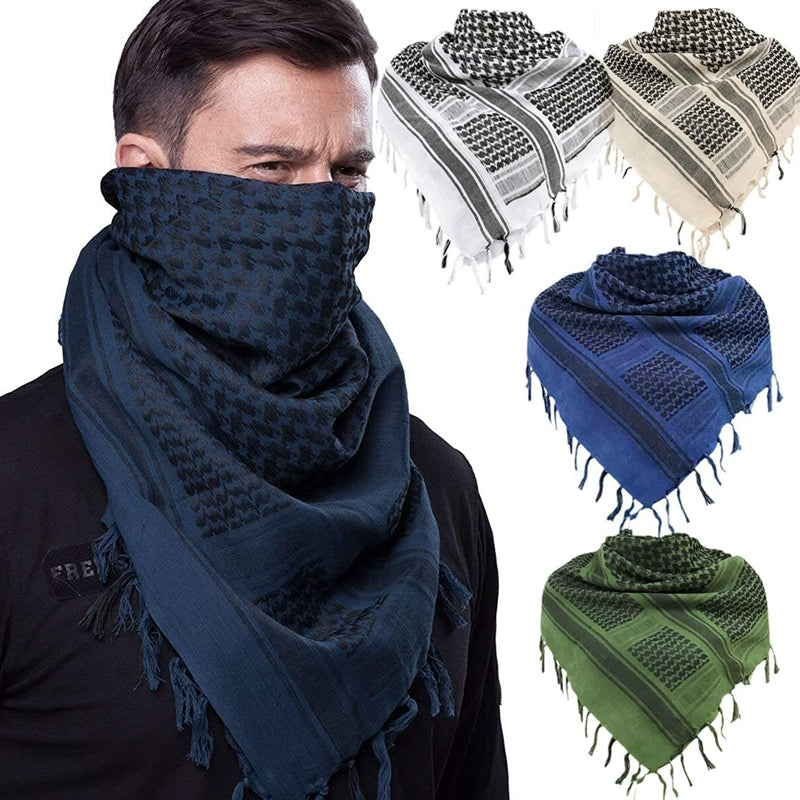 Arab Wrap Tactical Shemagh Hunting Scarf Desert Head Neck with Tassel