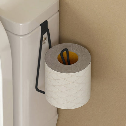 Space Saving Toilet Paper Holder, Wall Mount Tissue Roll Hanger with Painted Finish, Easy Install, No Drill Design