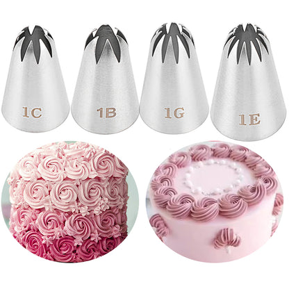 Cake Decorating Tools, Stainless Steel Piping Nozzles, Cream Nozzles, Pastry Accessories