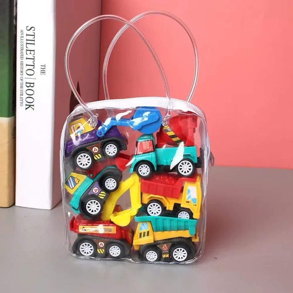 Mini Tractor & Fire Truck Pull Back Car Set