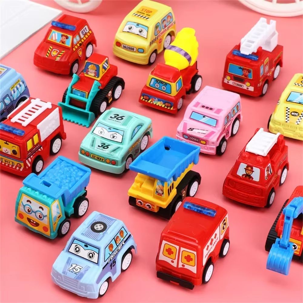 Mini Tractor  Fire Truck Pull Back Car Set 2