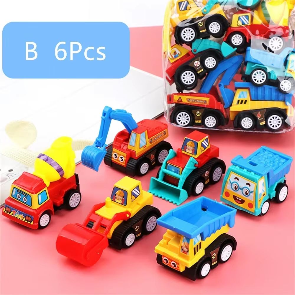 Mini Tractor  Fire Truck Pull Back Car Set 3