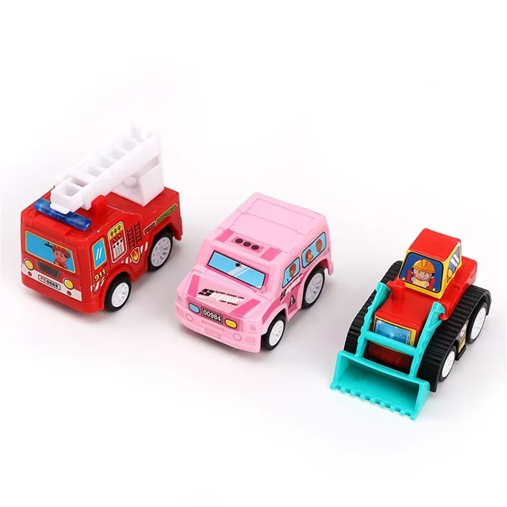 Mini Tractor  Fire Truck Pull Back Car Set 5