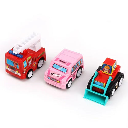 Mini Tractor  Fire Truck Pull Back Car Set 5