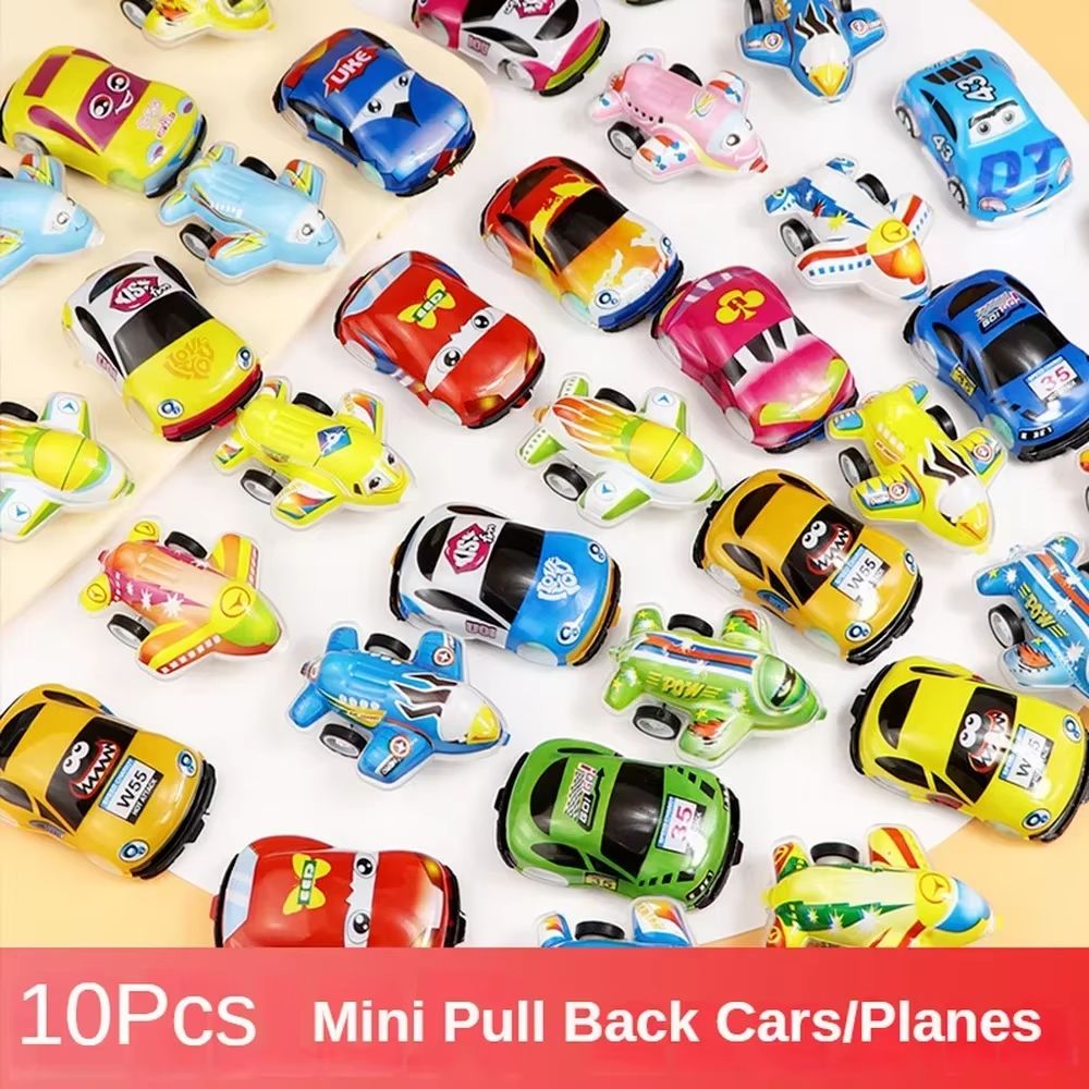 Mini Tractor  Fire Truck Pull Back Car Set 6