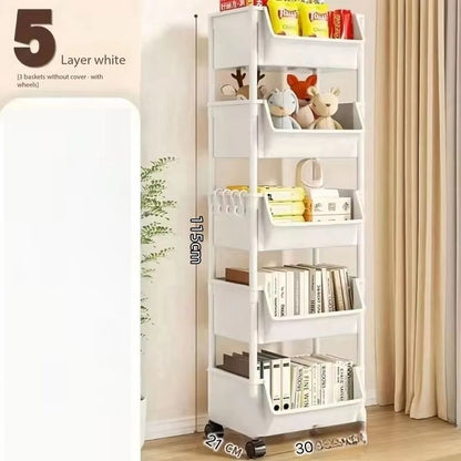 Multi Tier Storage Rack Narrow Corner Kitchen Trolley Organizer Mobile Storage Cart For Home And Of 8