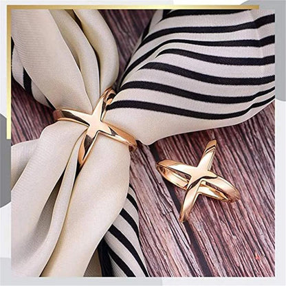 X Shaped Scarf Clip Stylish Multi Functional Scarf And Shawl Buckle 1