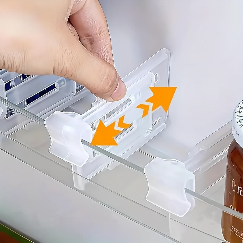 Adjustable Refrigerator Space Divider, Expandable Drink and Sauce Organiser, Maximise Fridge Storage, Neatly Arranged