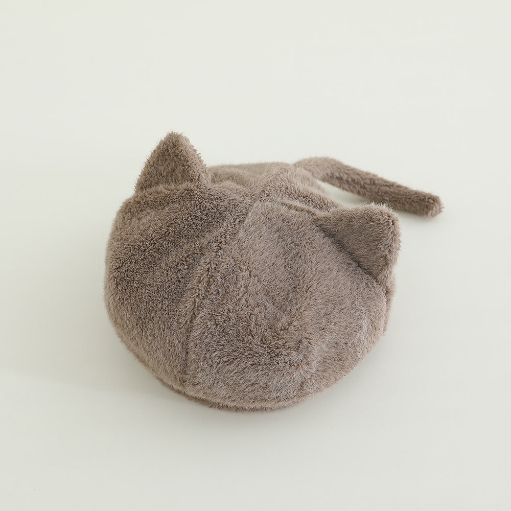Knitted Beanies For Toddler Children Cute Cartoon Cat Baby Boys Hats 5
