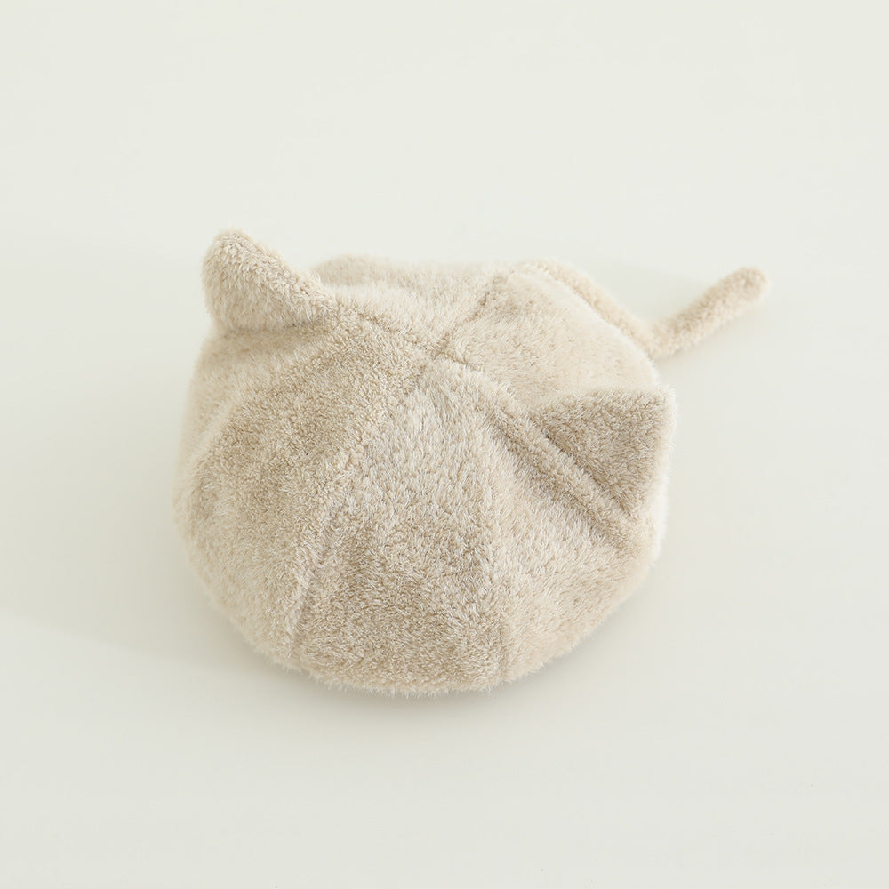 Knitted Beanies For Toddler Children Cute Cartoon Cat Baby Boys Hats 6