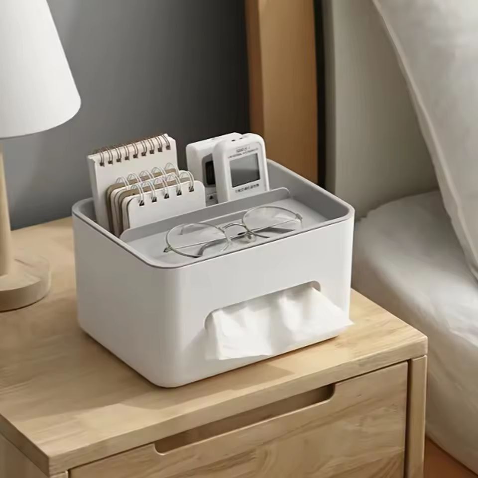 SmartSpace Desktop Organizer  Tissue Holder With Drawer Storage 1