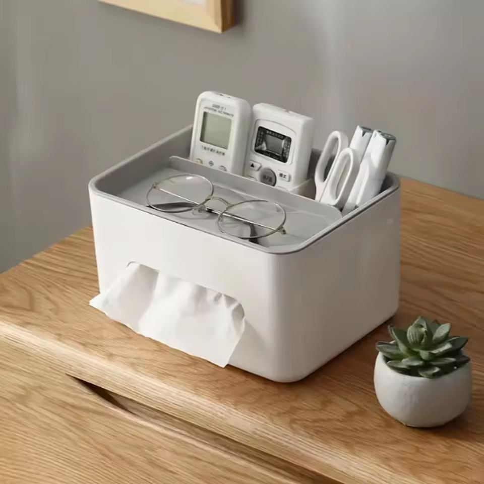 SmartSpace Desktop Organizer  Tissue Holder With Drawer Storage 3