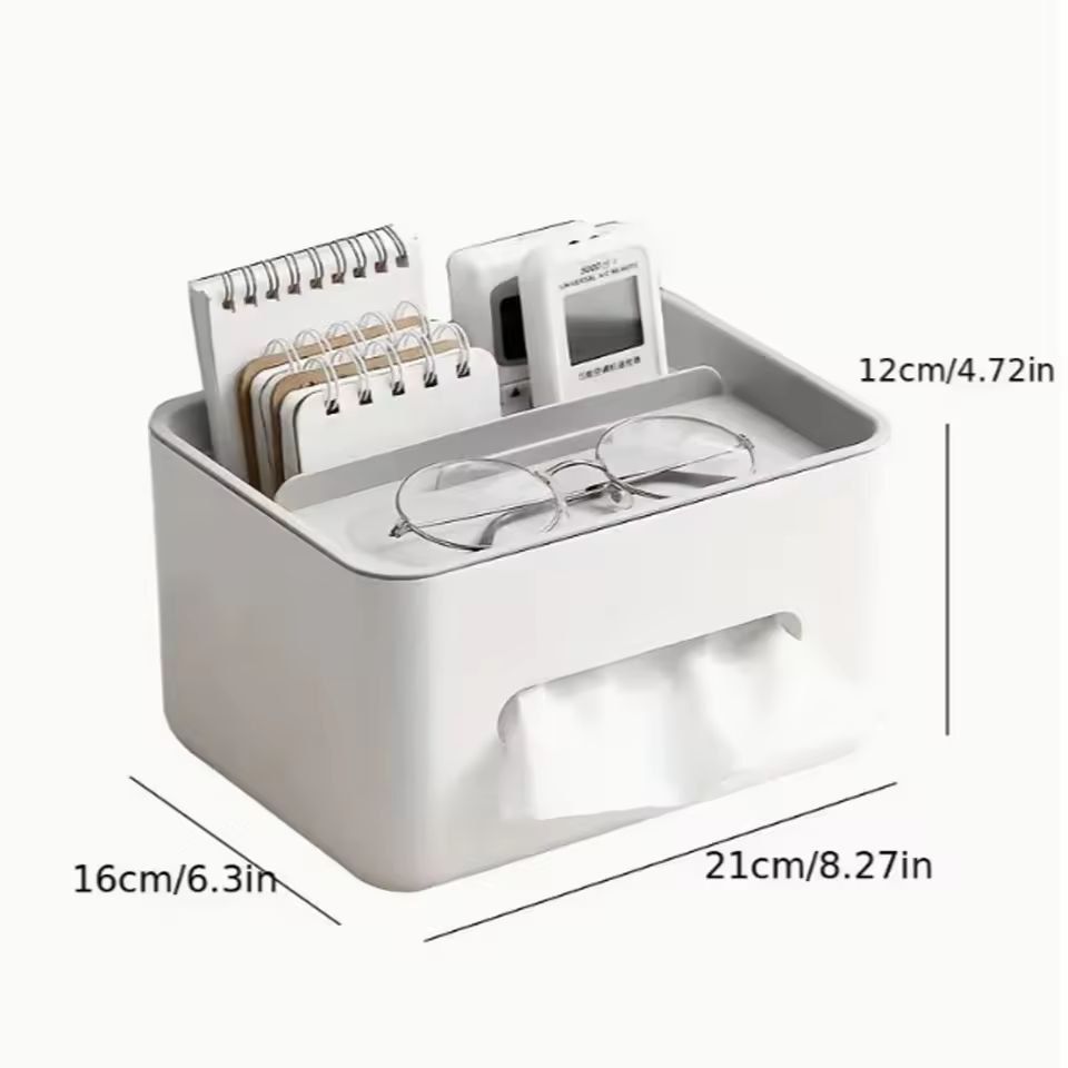 SmartSpace Desktop Organizer  Tissue Holder With Drawer Storage 5
