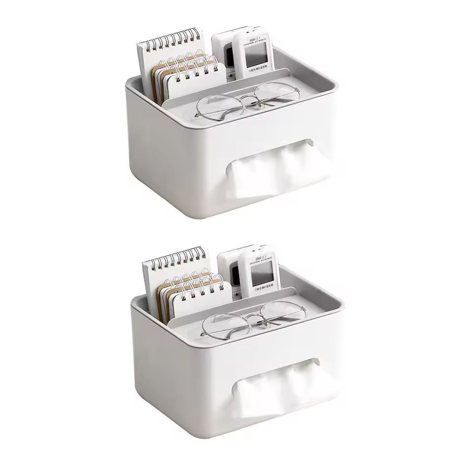 SmartSpace Desktop Organizer  Tissue Holder With Drawer Storage 6