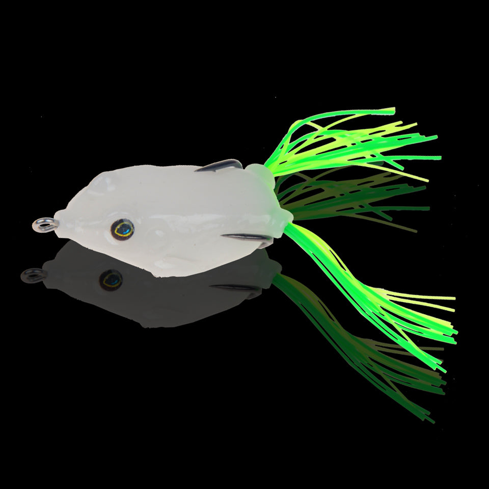 Fishing Lures Treble Hooks Night Light Soft Tube Bait Topwater Ray Frog Lure 3