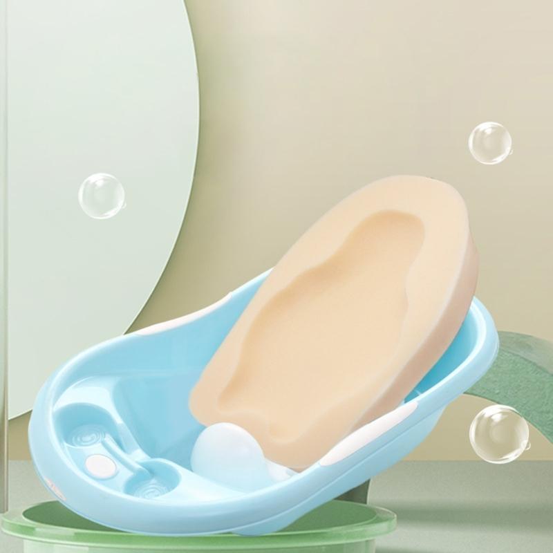 Infants Baby Bathing Cushion, Newborns Bath Mat Fun and Secure Shower Pad, Sponge Mat for Pleasant Bath Hour