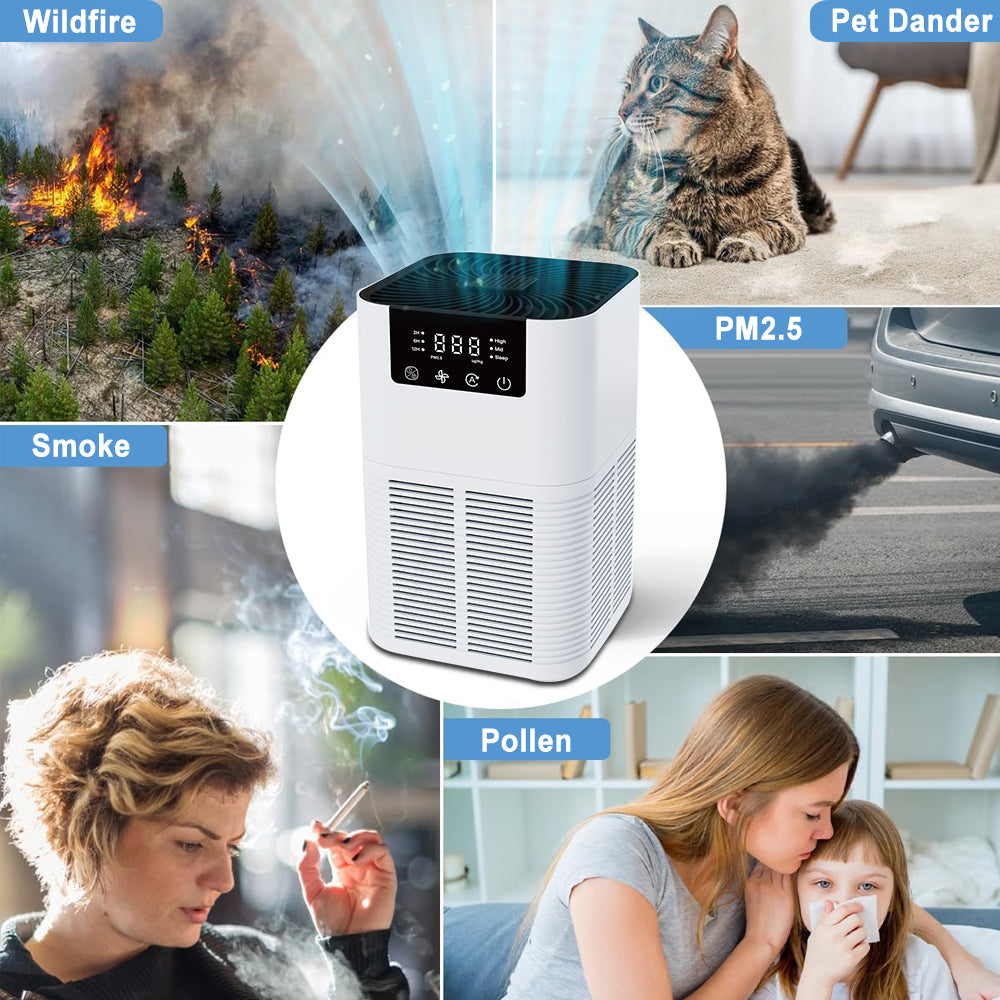 Air Purifier Smoke Odor Cleaner With HEPA Filter Negative Ion Generator Efficient Household Air Pur 1