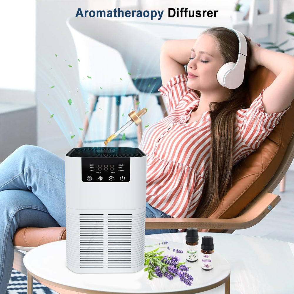 Air Purifier Smoke Odor Cleaner With HEPA Filter Negative Ion Generator Efficient Household Air Pur 2