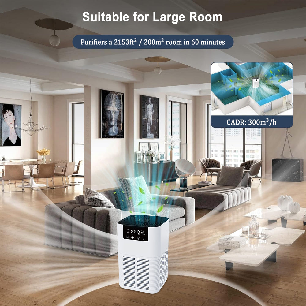 Air Purifier Smoke Odor Cleaner With HEPA Filter Negative Ion Generator Efficient Household Air Pur 3