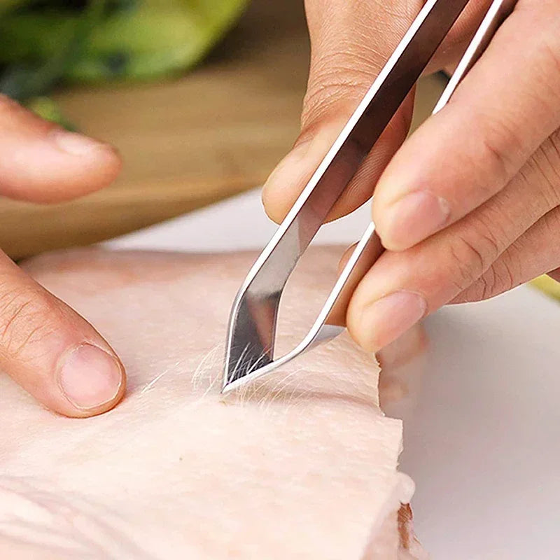 Fish Bone Tweezers, Stainless Steel Pincer Clip Puller, Tongs Fish Bone Remover, Kitchen Gadgets Clamp Tools