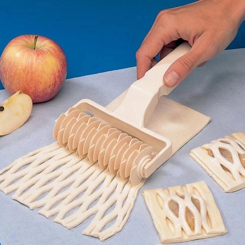 Pie Pizza Cutter, Selection High Quality Pastry Bakeware Embossing Dough Roller, Lattice Cake Tools Plastic Baking Tool