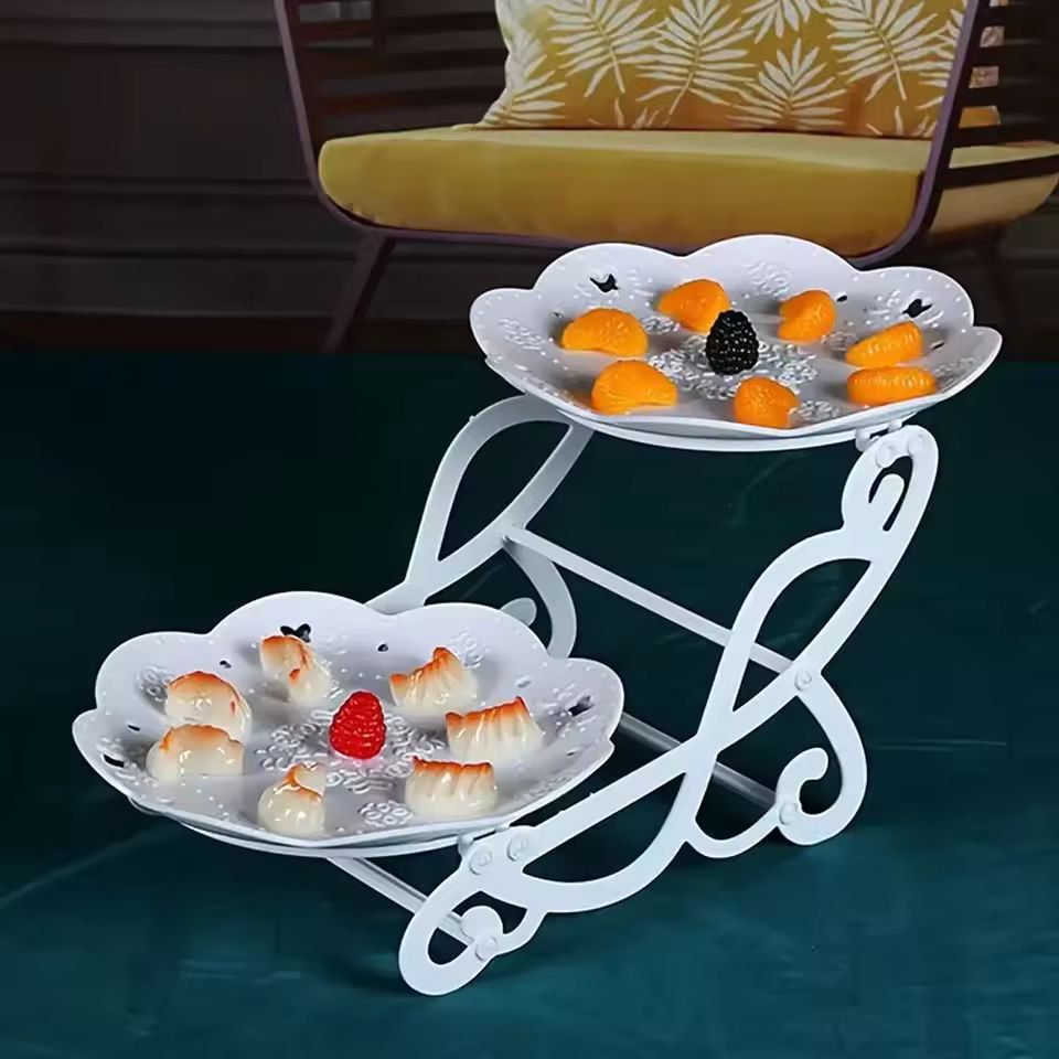 Modern 3Tier Plastic Dessert Display Stand  Elegant Cake  Fruit Tray For Parties 1