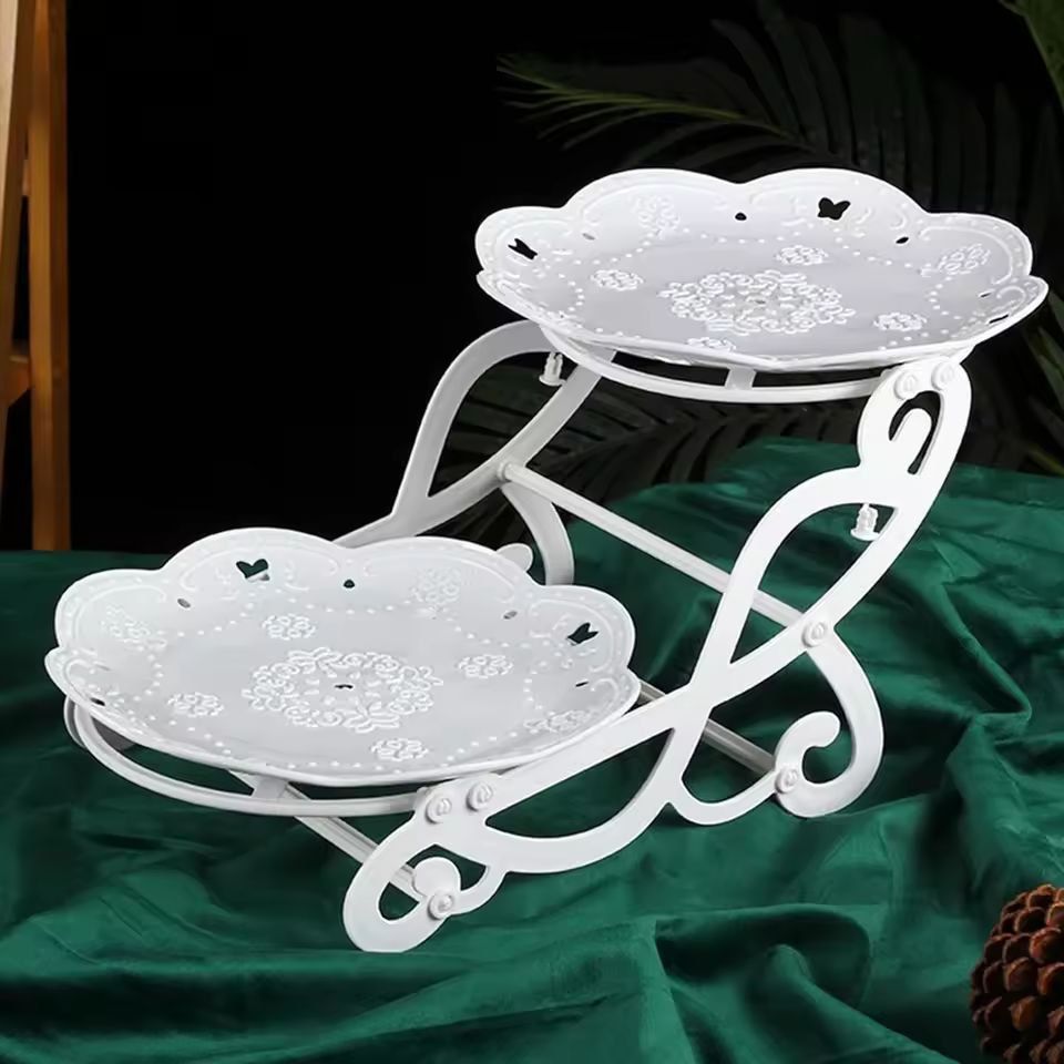 Modern 3Tier Plastic Dessert Display Stand  Elegant Cake  Fruit Tray For Parties 2