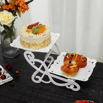 Modern 3Tier Plastic Dessert Display Stand  Elegant Cake  Fruit Tray For Parties 3