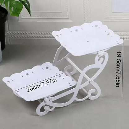 Modern 3Tier Plastic Dessert Display Stand  Elegant Cake  Fruit Tray For Parties 4