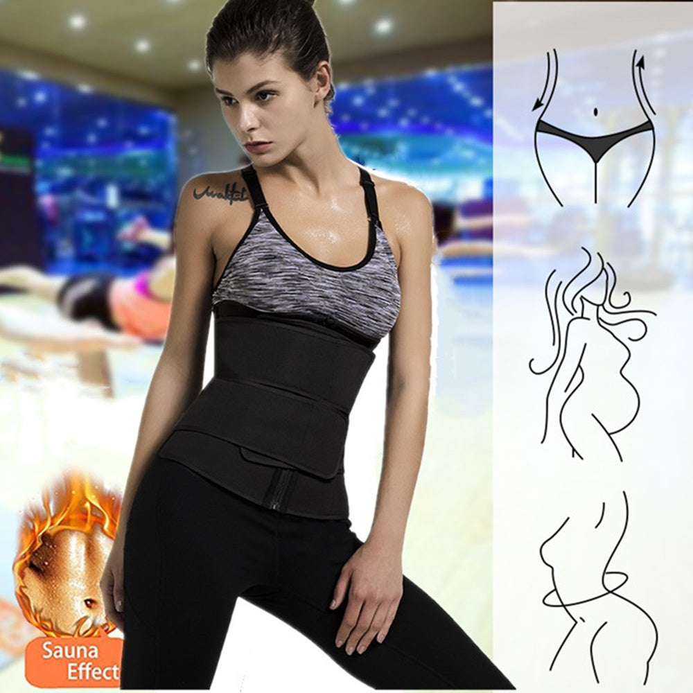 Fitness Belt Waist Trainer Slimming Shaper For Fat Burning Workout Girdle Sweat Trimmer Cincher 1