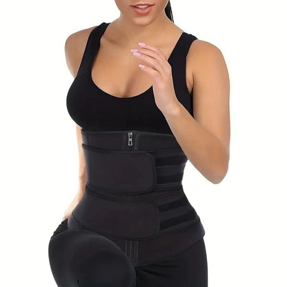 Fitness Belt Waist Trainer Slimming Shaper for Fat Burning, Workout Girdle Sweat Trimmer Cincher