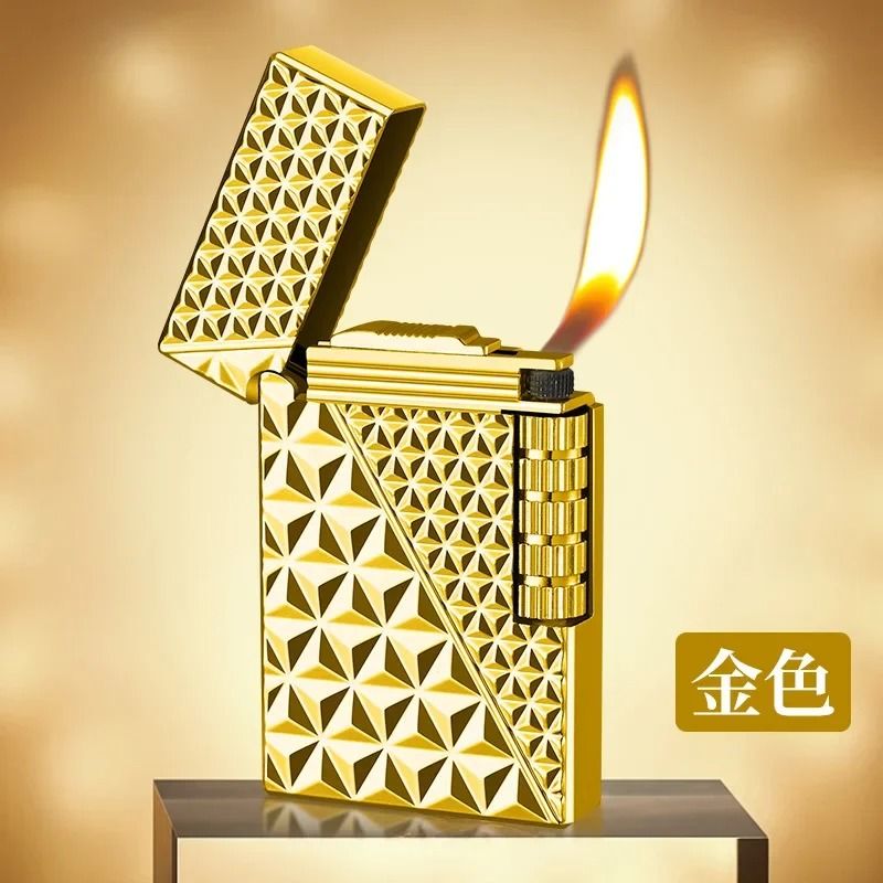 Windproof Metal Lighter With Dragon Embossed Design  Waterproof Direct Flame Elegant Smoking Access 10