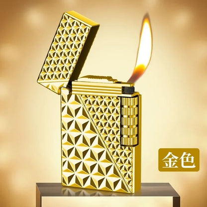 Windproof Metal Lighter With Dragon Embossed Design  Waterproof Direct Flame Elegant Smoking Access 10