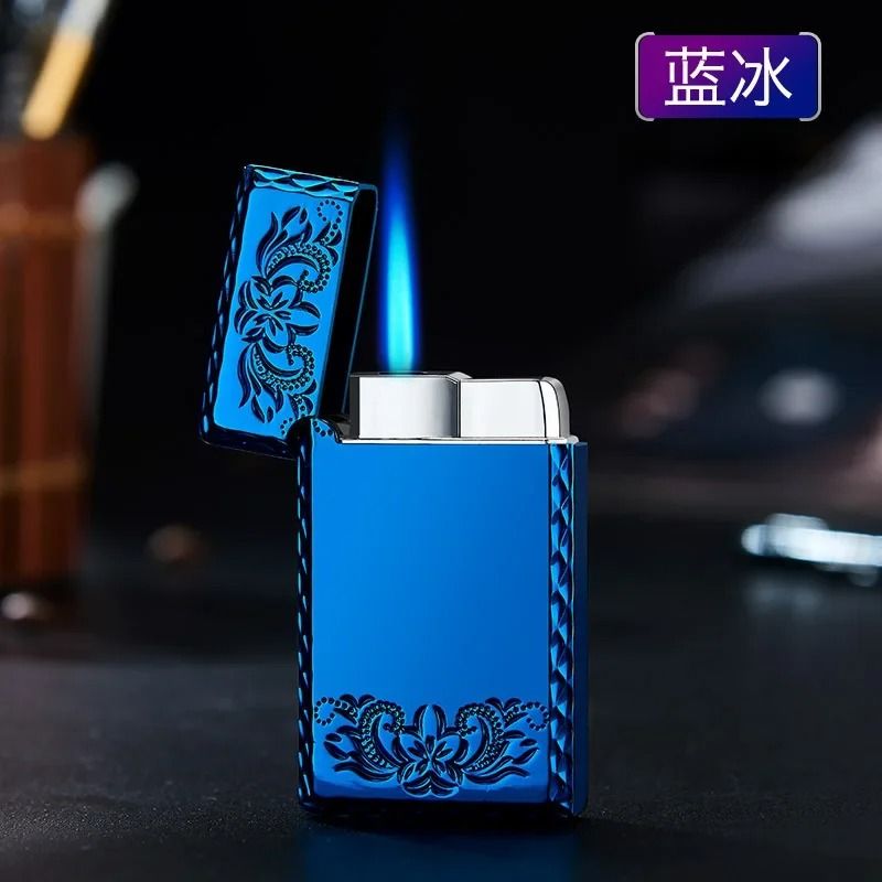 Windproof Metal Lighter With Dragon Embossed Design  Waterproof Direct Flame Elegant Smoking Access 16