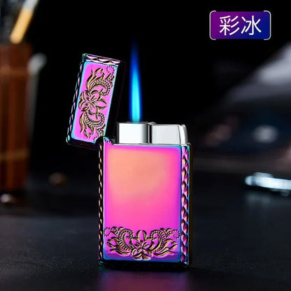 Windproof Metal Lighter With Dragon Embossed Design  Waterproof Direct Flame Elegant Smoking Access 17