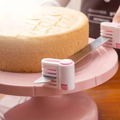 Professional Adjustable Cake Slicer – 5-Layer Leveler for Even Cake Cutting