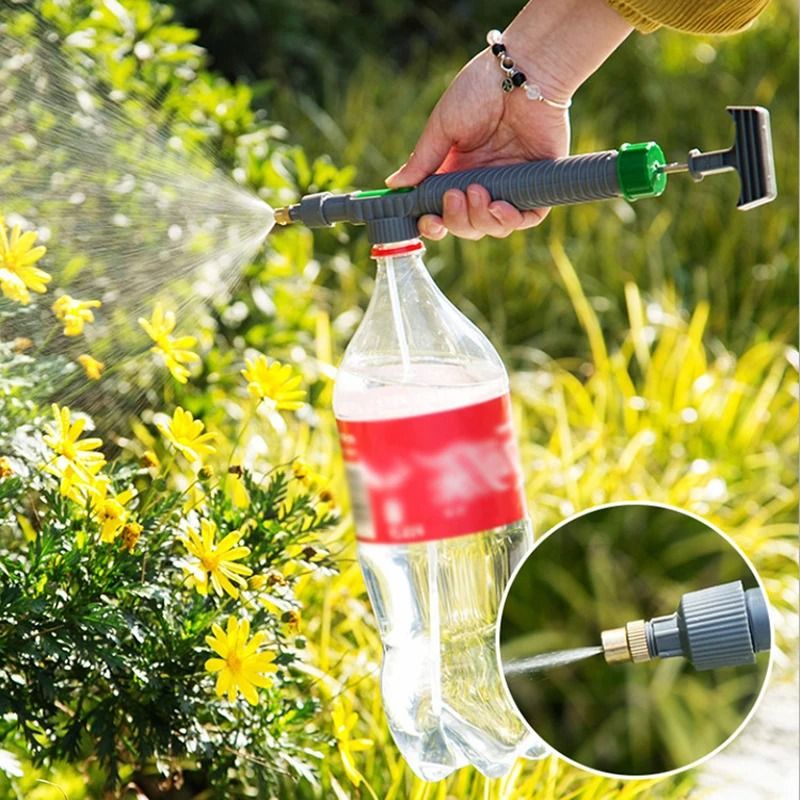 High Pressure Manual Bottle Sprayer – Adjustable Nozzle for Garden Watering and Cleaning