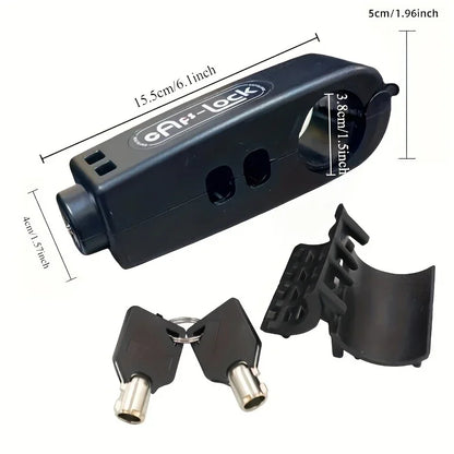 Mini Electric Vehicle Bike Anti-Theft Lock Set, Bicycle Brake Handlebar Grip, Cycling Horn Throttle Lock for Scooter