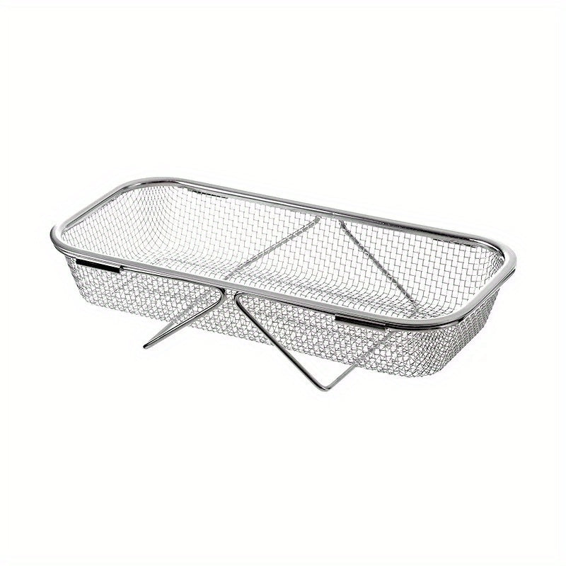 Stainless Steel Over Sink Colander With Telescopic Handle Metal Mesh Strainer Basket For Fruits  Ve 4