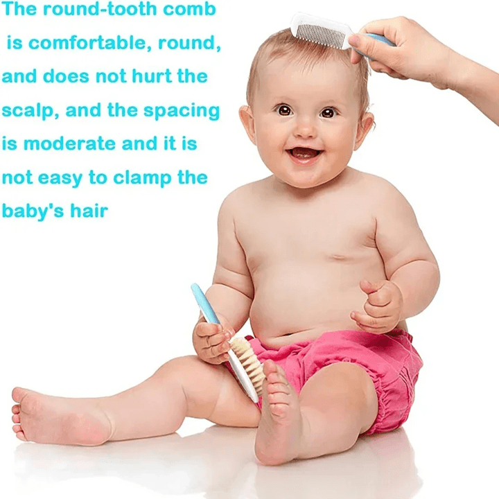 Baby Hair Brush and Comb Set for Gentle Newborn Care