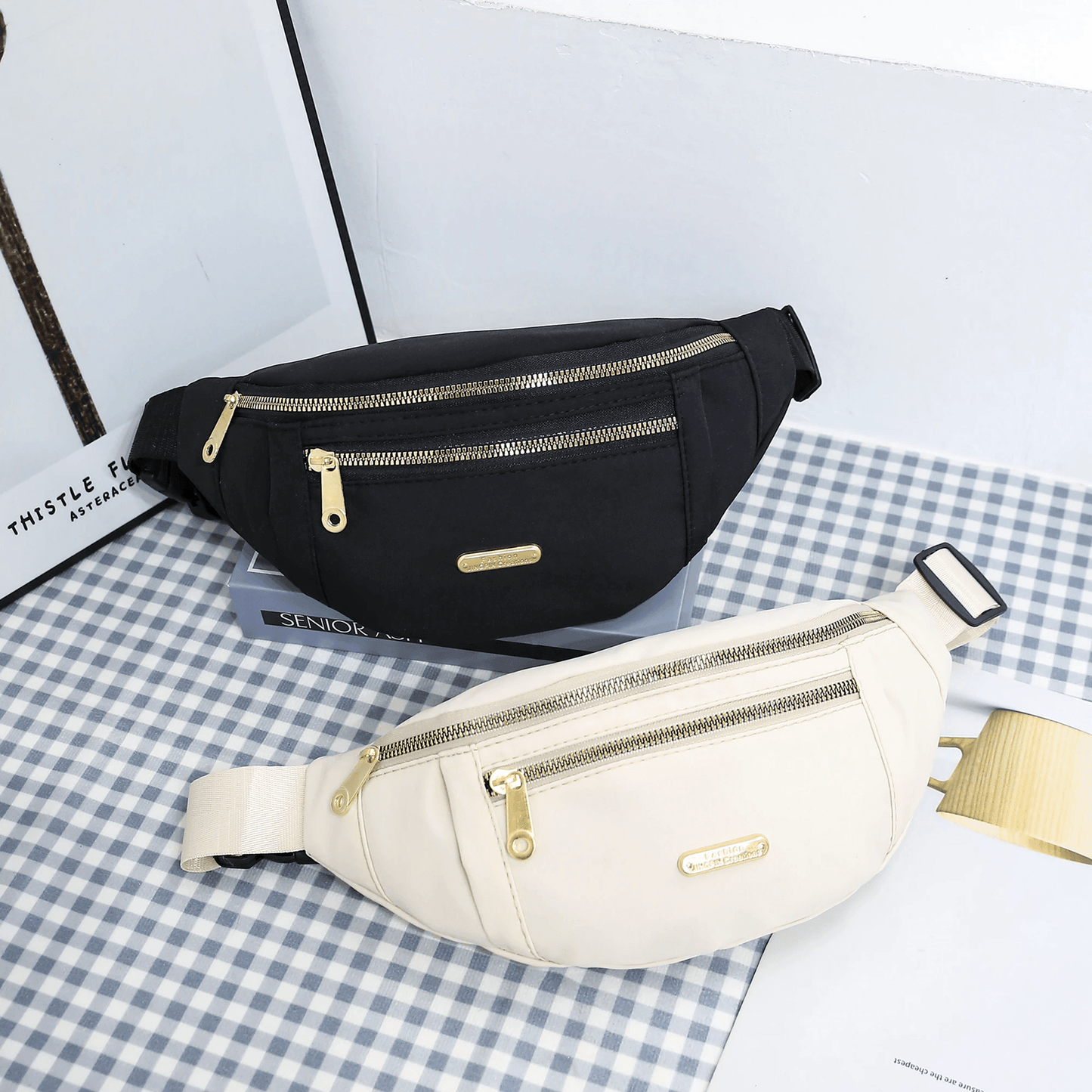 Women Multi Layer Sports Waist Bag For Outdoor Activities 2