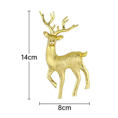 Elegant Gold Deer Statue  Luxury Reindeer Figurines For Living Room  Christmas Decor 6