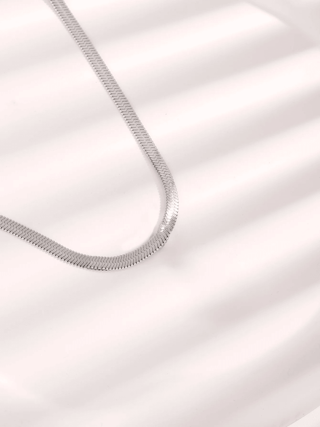 Gold Plated Stainless Steel Herringbone Necklace 2