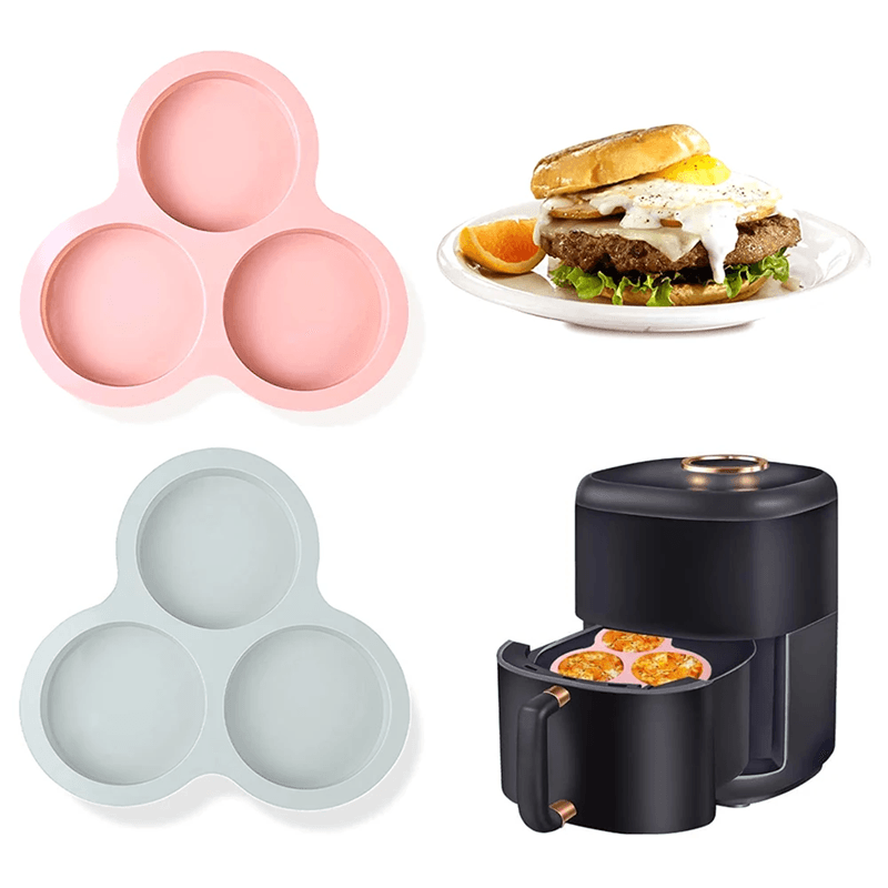 Silicone Three Cavity Air Fryer Egg Mold