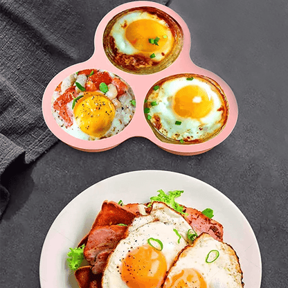 Silicone Three Cavity Air Fryer Egg Mold 2