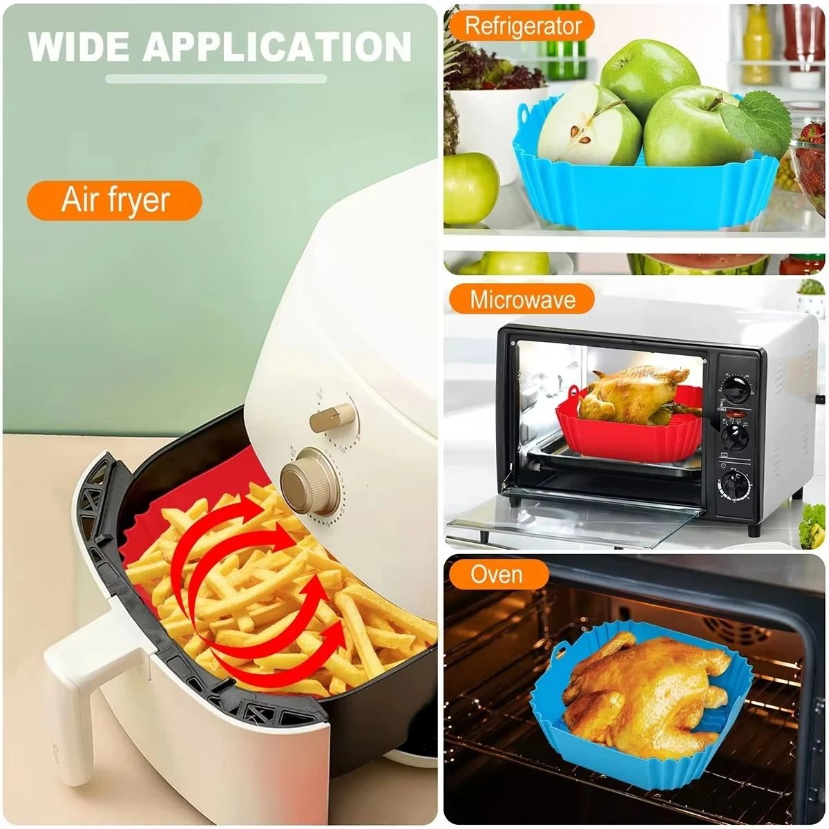 Silicone Air Fryer Pot Tray 3